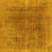 Square Abstract Yellow Modern Rug, abs1268yw