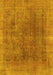 Abstract Yellow Modern Rug, abs1268yw