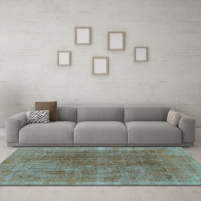 Machine Washable Abstract Light Blue Modern Rug in a Living Room, wshabs1268lblu