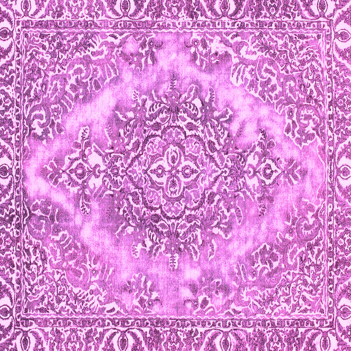 Square Machine Washable Abstract Pink Modern Rug, wshabs1269pnk