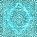 Square Machine Washable Abstract Light Blue Modern Rug, wshabs1269lblu