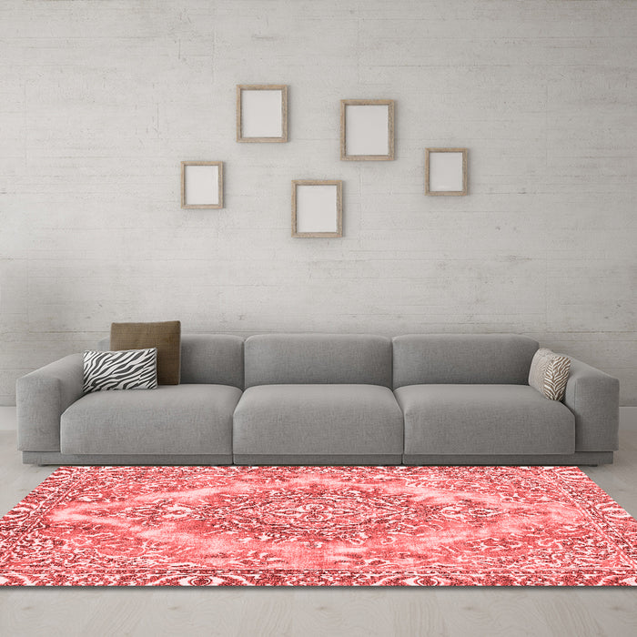 Modern Red Washable Rugs