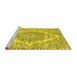 Sideview of Machine Washable Abstract Yellow Modern Rug, wshabs1269yw