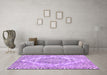 Machine Washable Abstract Purple Modern Area Rugs in a Living Room, wshabs1269pur