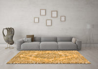 Machine Washable Abstract Orange Modern Rug, wshabs1269org