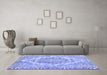 Machine Washable Abstract Blue Modern Rug in a Living Room, wshabs1269blu