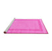 Sideview of Machine Washable Solid Pink Modern Rug, wshabs126pnk