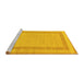 Sideview of Machine Washable Solid Yellow Modern Rug, wshabs126yw