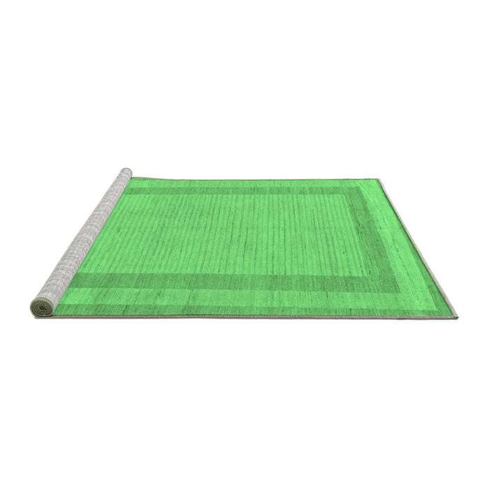 Sideview of Machine Washable Solid Emerald Green Modern Area Rugs, wshabs126emgrn