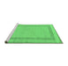 Sideview of Machine Washable Solid Emerald Green Modern Area Rugs, wshabs126emgrn