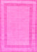 Machine Washable Solid Pink Modern Rug, wshabs126pnk