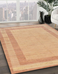 Abstract Mango Orange Solid Rug, abs126