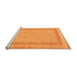 Sideview of Machine Washable Solid Orange Modern Area Rugs, wshabs126org
