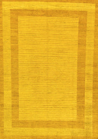 Solid Yellow Modern Rug, abs126yw