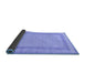 Sideview of Solid Blue Modern Rug, abs126blu