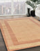 Abstract Mango Orange Solid Rug in Family Room, abs126