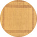 Round Solid Brown Modern Rug, abs126brn