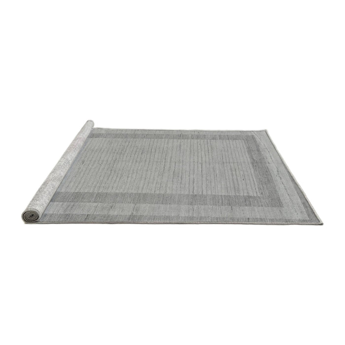 Sideview of Machine Washable Solid Gray Modern Rug, wshabs126gry