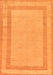 Machine Washable Solid Orange Modern Area Rugs, wshabs126org