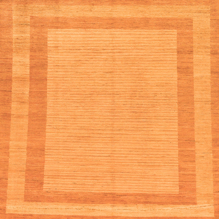 Square Solid Orange Modern Rug, abs126org