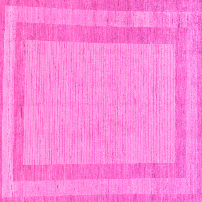 Square Machine Washable Solid Pink Modern Rug, wshabs126pnk