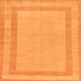 Square Machine Washable Solid Orange Modern Area Rugs, wshabs126org