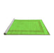 Sideview of Machine Washable Solid Green Modern Area Rugs, wshabs126grn