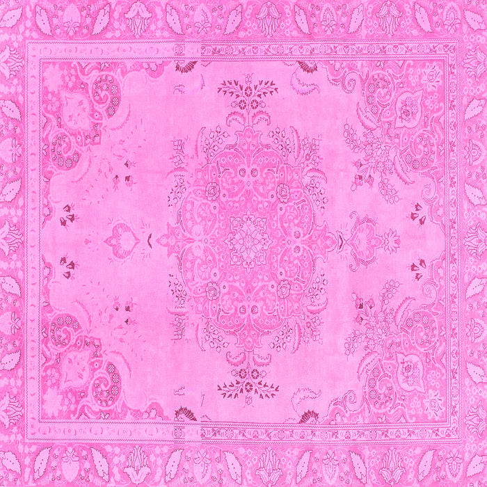 Square Abstract Pink Modern Rug, abs1270pnk
