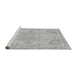 Sideview of Machine Washable Abstract Gray Modern Rug, wshabs1270gry