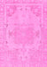 Machine Washable Abstract Pink Modern Rug, wshabs1270pnk