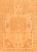 Machine Washable Abstract Orange Modern Area Rugs, wshabs1270org