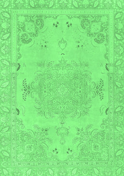 Abstract Emerald Green Modern Rug, abs1270emgrn