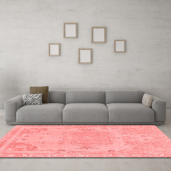 Modern Red Washable Rugs