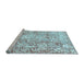 Sideview of Machine Washable Abstract Light Blue Modern Rug, wshabs1271lblu