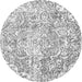 Round Abstract Gray Modern Rug, abs1271gry