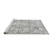 Sideview of Machine Washable Abstract Gray Modern Rug, wshabs1271gry