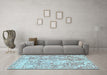 Machine Washable Abstract Light Blue Modern Rug in a Living Room, wshabs1271lblu