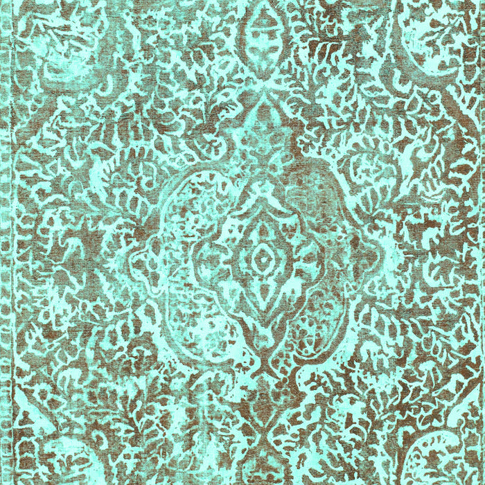 Abstract Turquoise Modern Rug, abs1271turq