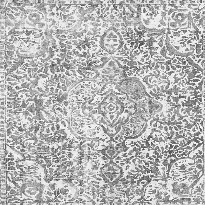 Square Machine Washable Abstract Gray Modern Rug, wshabs1271gry