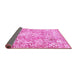 Sideview of Abstract Pink Modern Rug, abs1271pnk