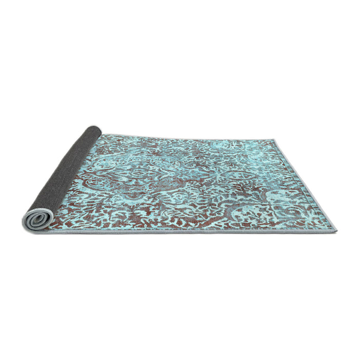 Sideview of Abstract Light Blue Modern Rug, abs1271lblu