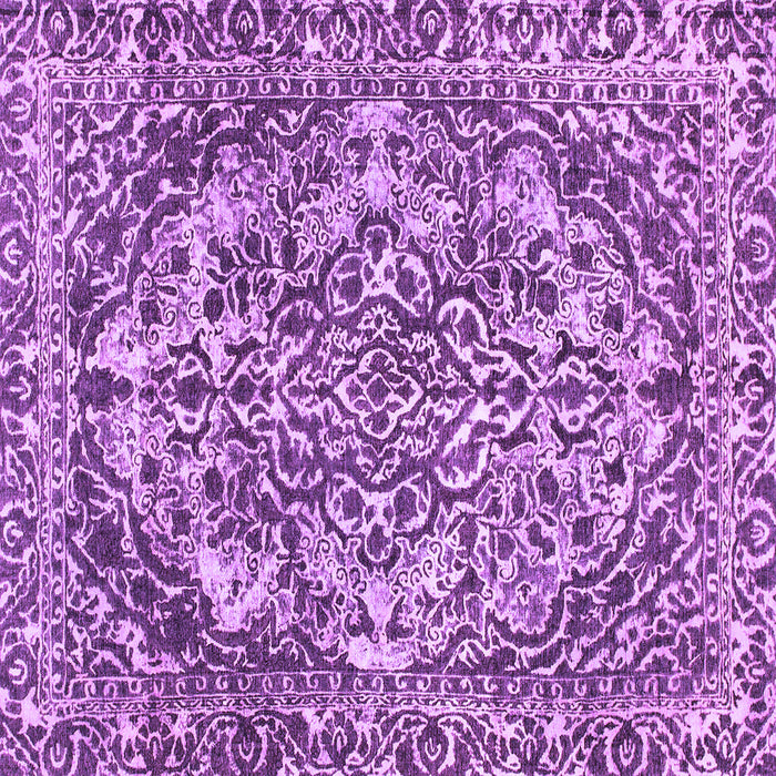Square Machine Washable Abstract Purple Modern Area Rugs, wshabs1272pur