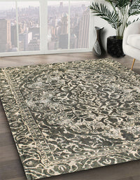 Abstract Tan Brown Modern Rug, abs1272