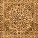 Square Machine Washable Abstract Orange Modern Area Rugs, wshabs1272org