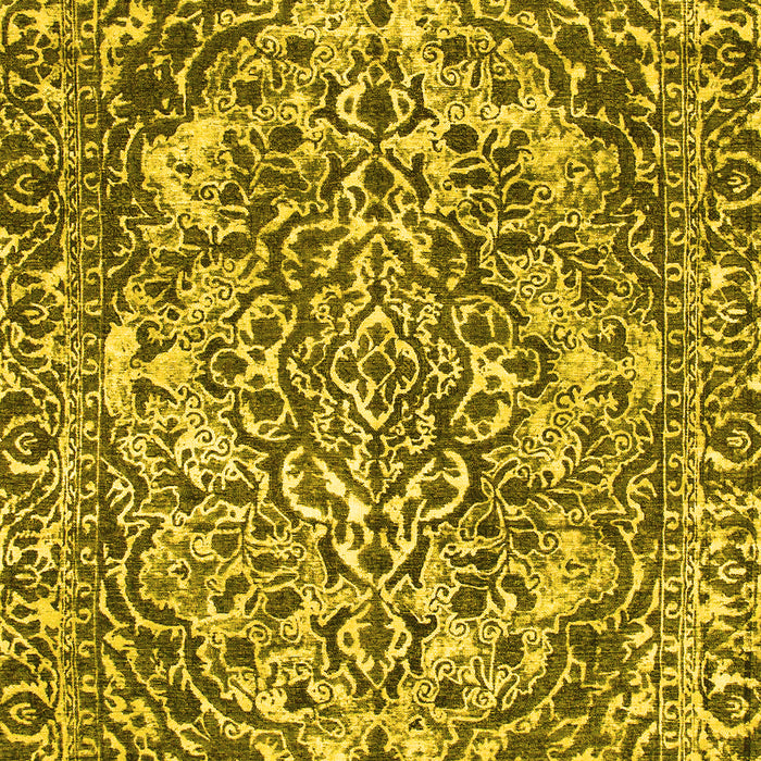Machine Washable Abstract Yellow Modern Rug, wshabs1272yw