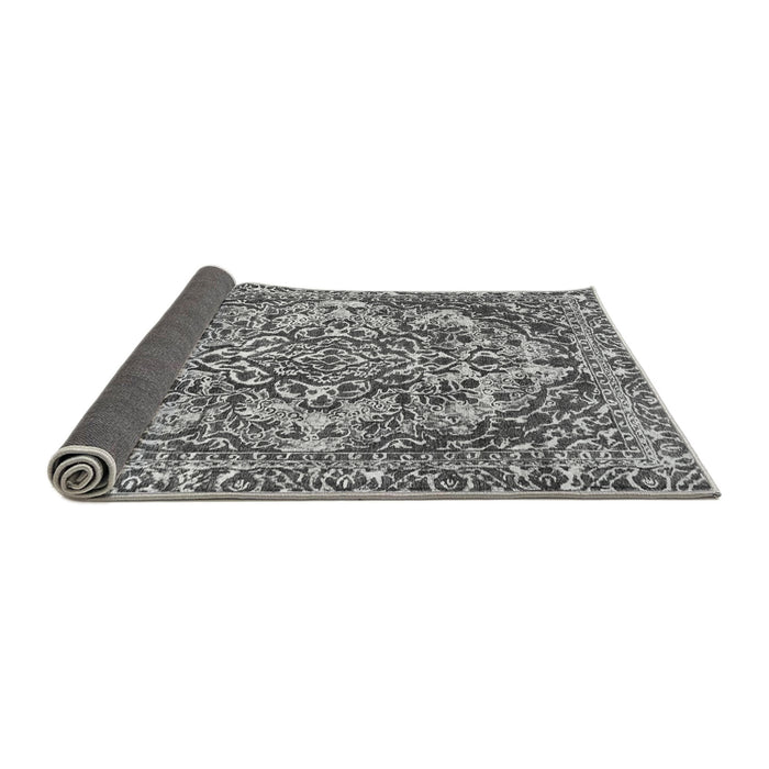 Sideview of Abstract Gray Modern Rug, abs1272gry