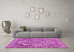 Machine Washable Abstract Pink Modern Rug in a Living Room, wshabs1272pnk