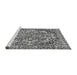 Sideview of Machine Washable Abstract Gray Modern Rug, wshabs1272gry