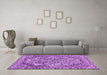 Machine Washable Abstract Purple Modern Area Rugs in a Living Room, wshabs1272pur