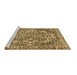 Sideview of Machine Washable Abstract Brown Modern Rug, wshabs1272brn